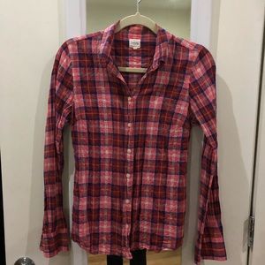 J crew plaid button up